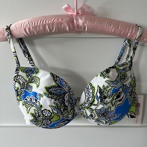 NWT FLORAL BIKINI TOP SIZE 10